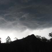 Storm cloud over the mountain