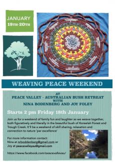 Weaving Peace Family Weekend Flyer